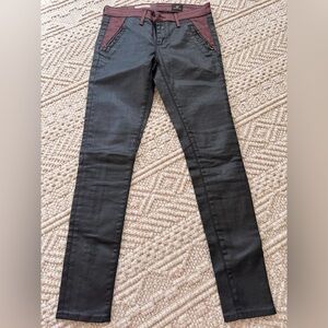 EUC Adriano Goldschmied The Willow Zip Jeans Coated Size 26R